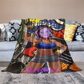 Aperturee - Personalized Face Power Body Building Woman Blanket